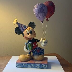 Jim Shore Mickey Mouse Celebration Figurine with Balloons
